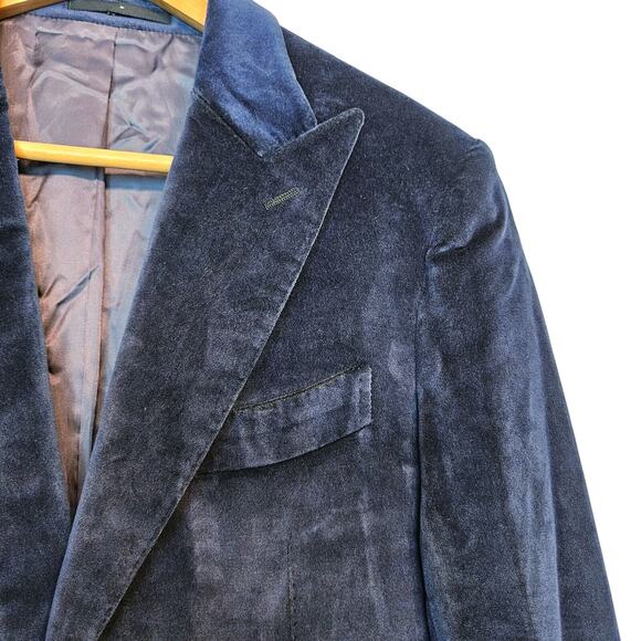 Suitsupply Mens Velvet Cashmere Blend Peak Lapel Washington Dinner Jacket Sz 38 - Picture 4 of 16